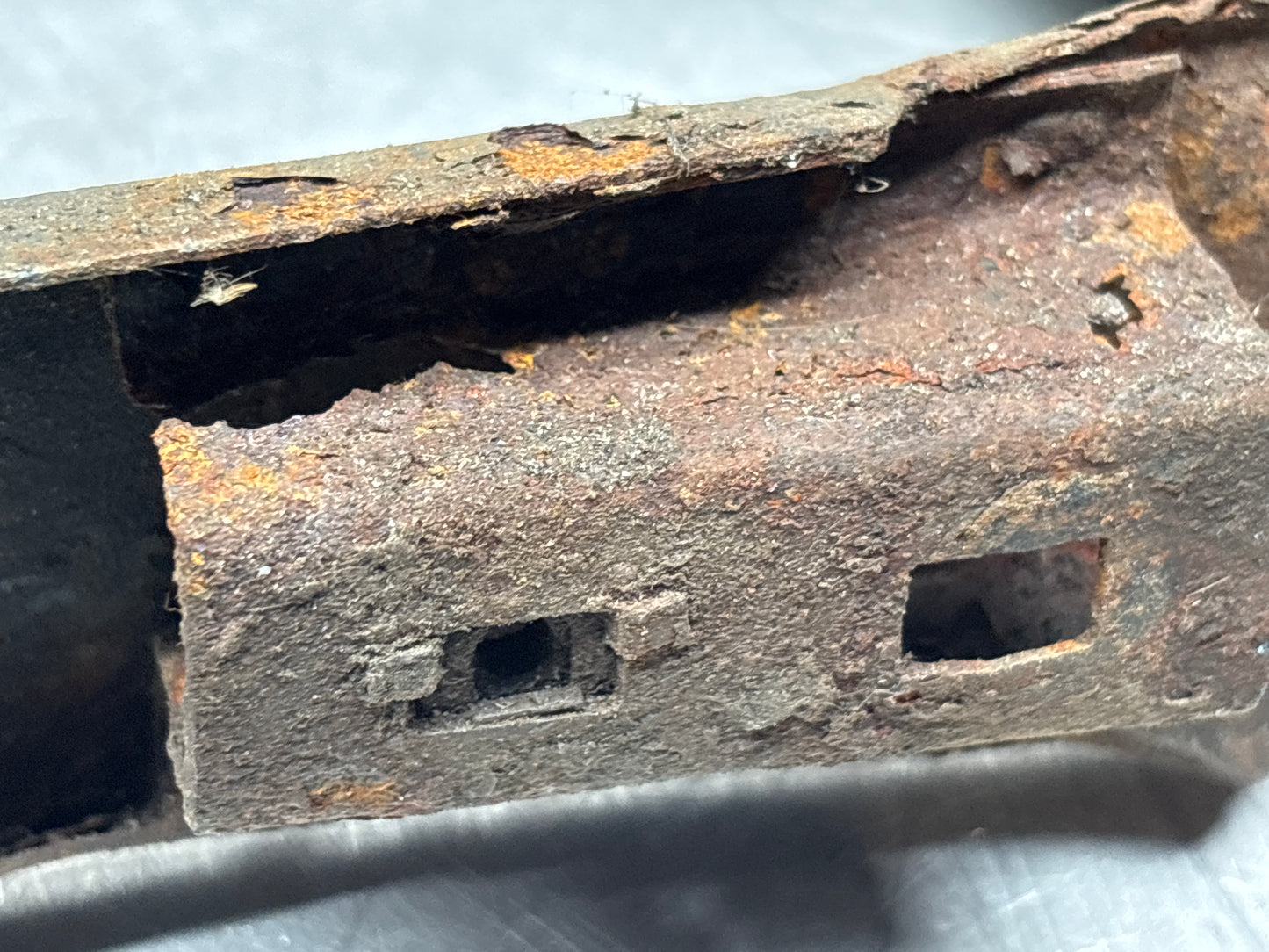 Porsche 924 Lower front valance, used, 94450303501 damaged