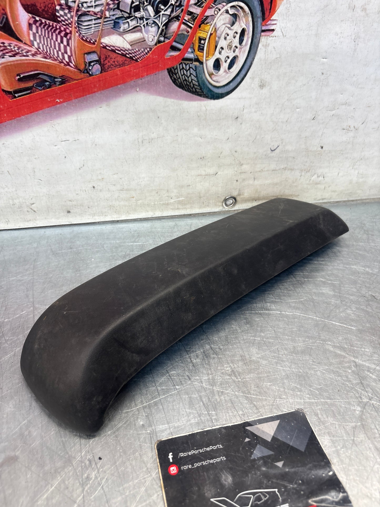 Porsche 924 Left rear moulding protective strip, used 477807157