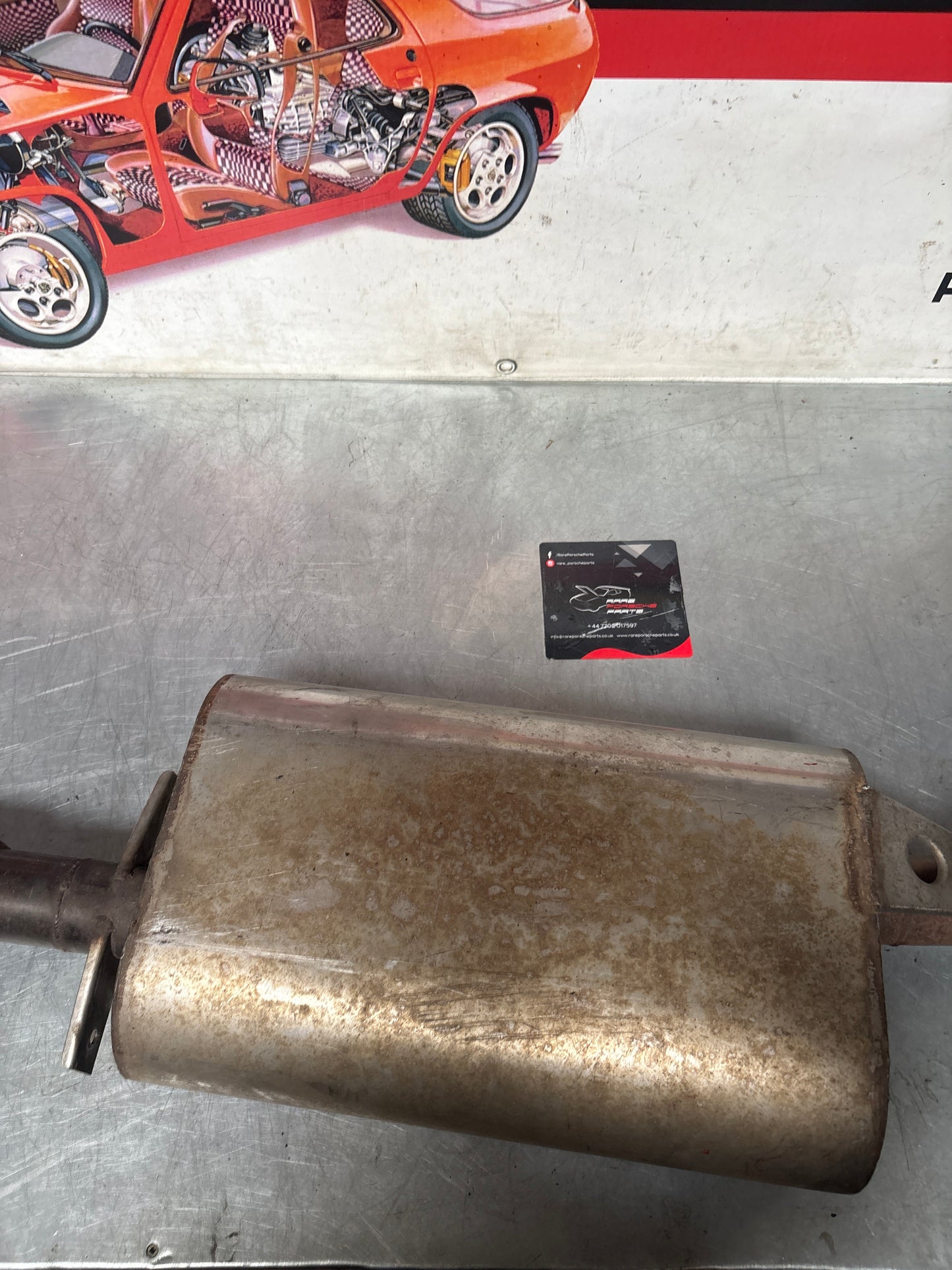 Porsche 944 S S2 aftermarket exhaust system rear muffler, used 94411104103