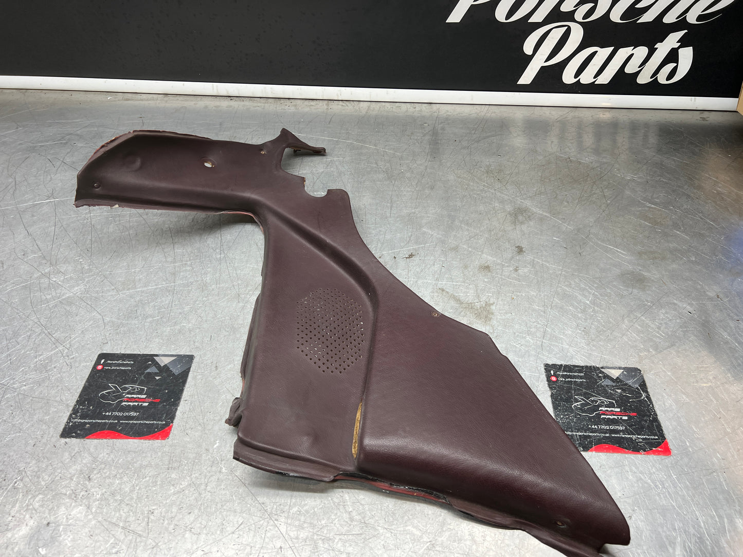 Porsche 944 burgundy rear interior C Post trims/cards. Quarter panel trim used 94455502101 94455502201