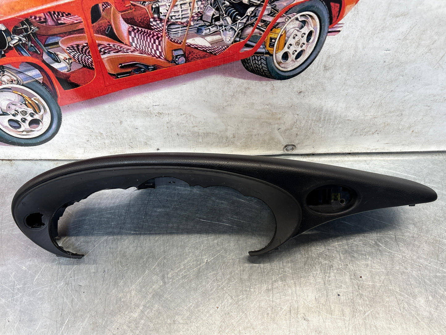 Porsche 911 996 dasboard cluster trim, used, black 99655205902