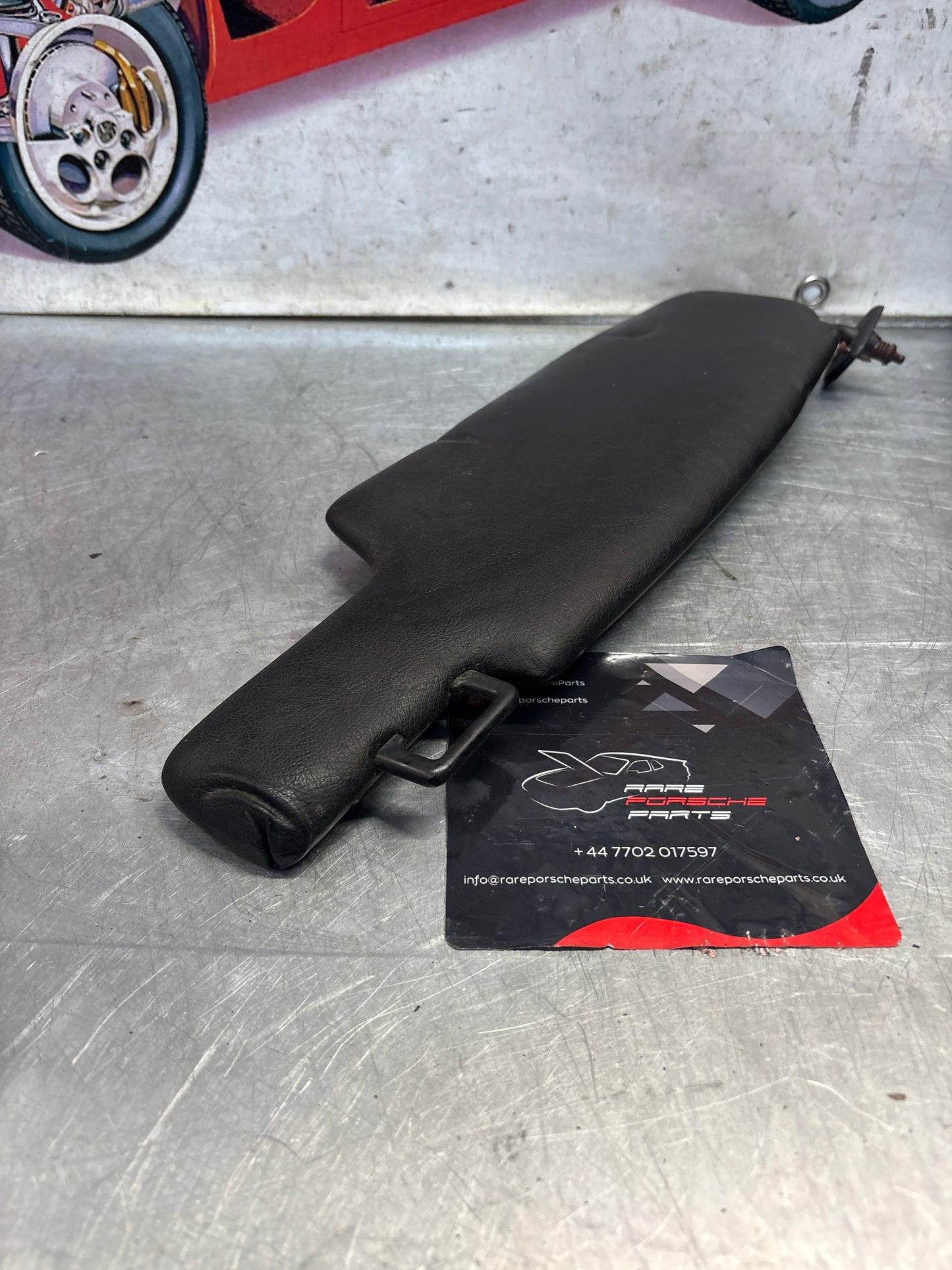Porsche 928 black sun visor, used for spares or repair left 92873123702