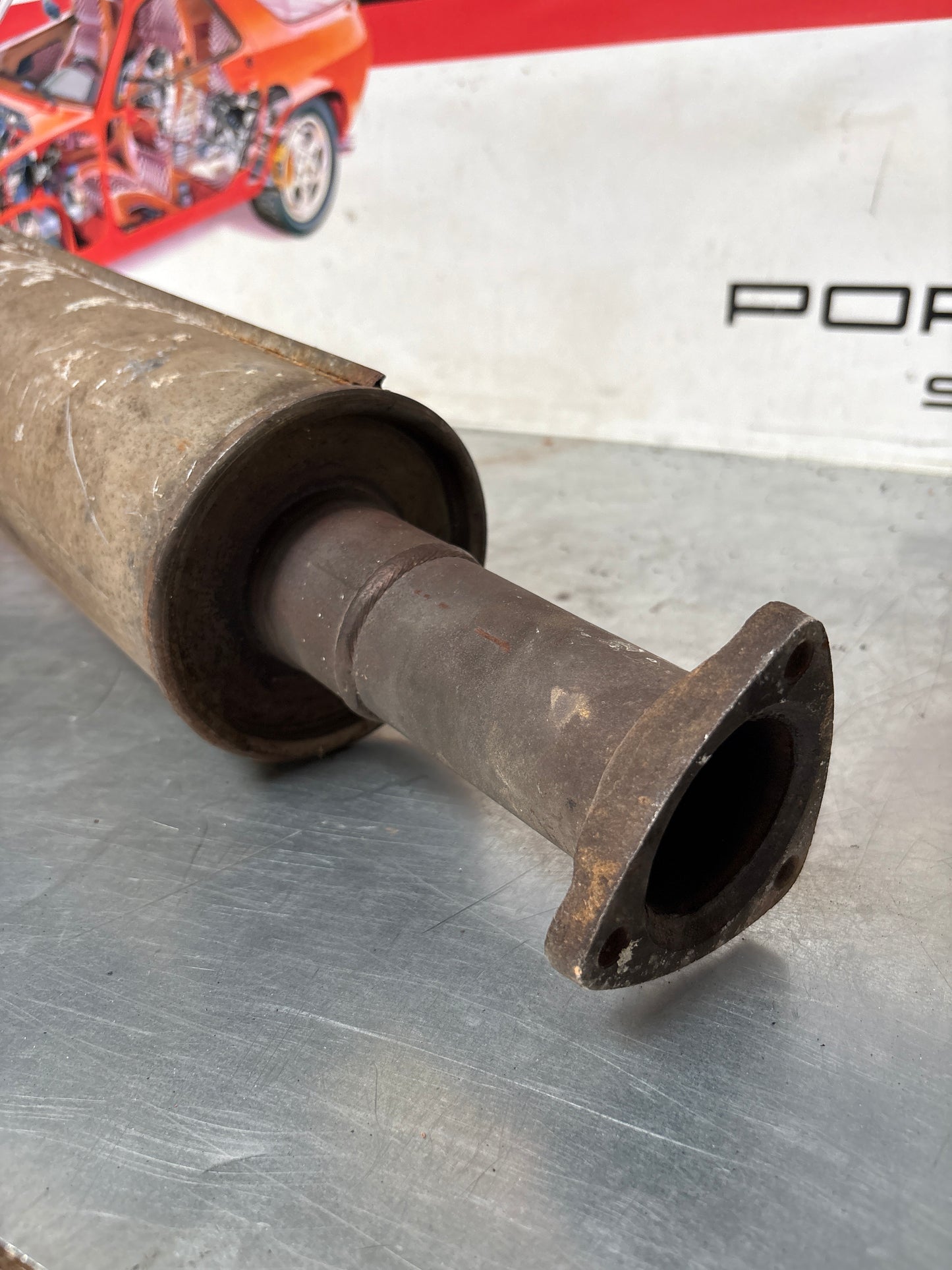 Porsche 944 exhaust middle section, used 94411108201 / 94411108300