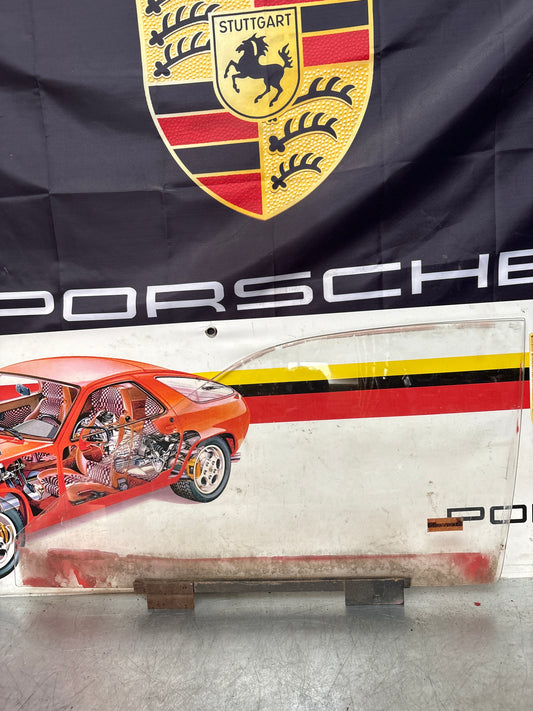 Porsche 924/ 944 Left side door glass, clear, used 94454202301