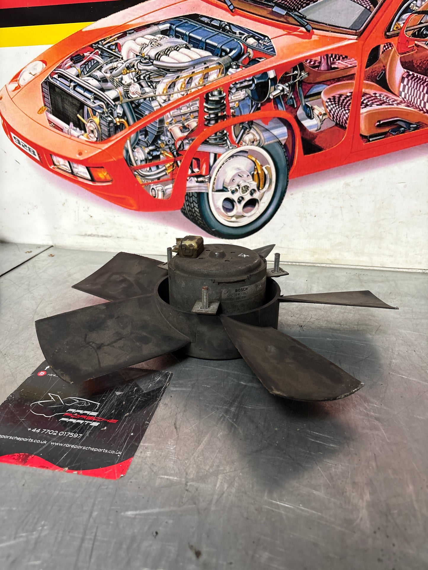 Porsche 928 cooling fan, used 92862414500