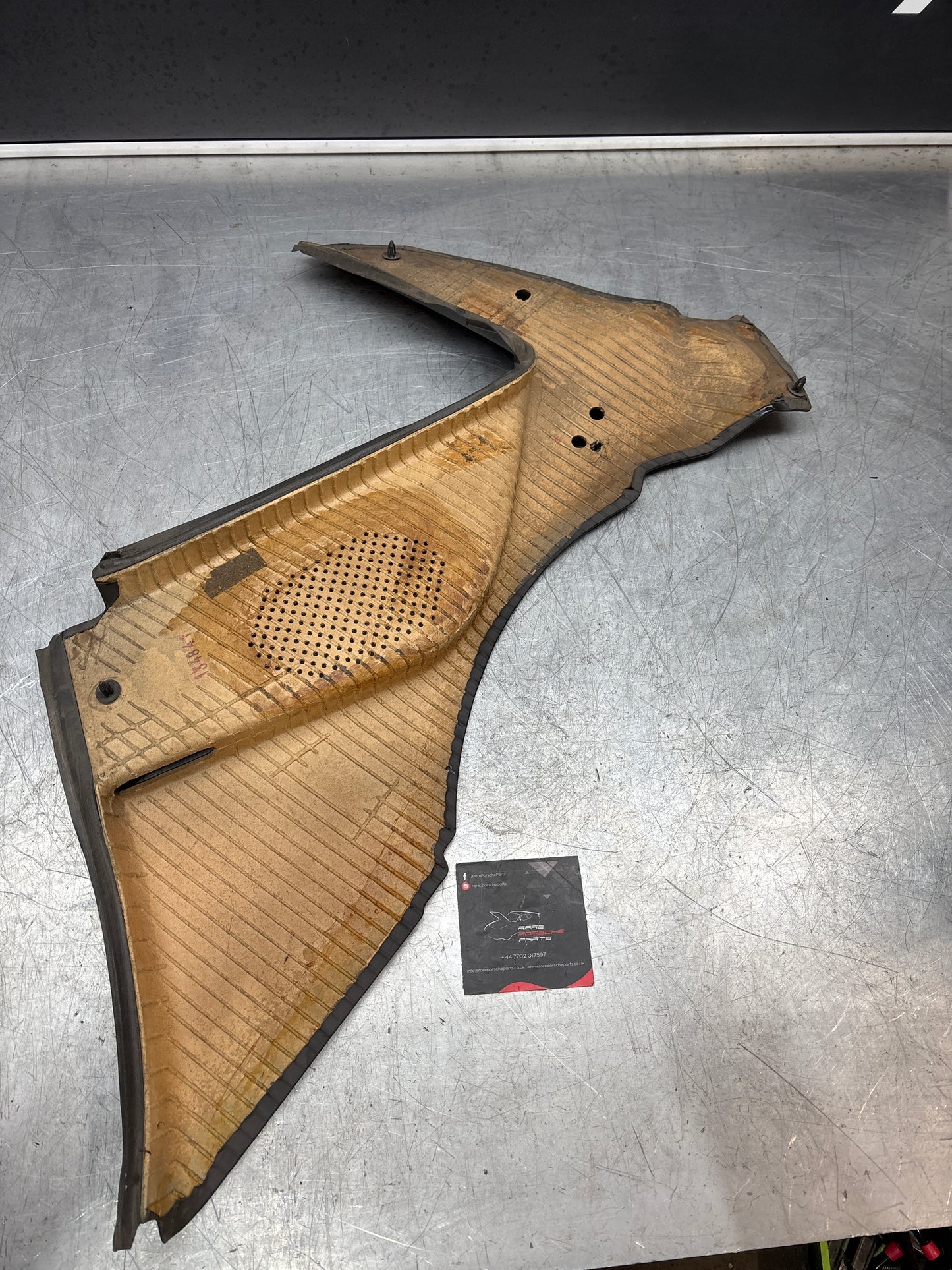 Porsche 944 924 black left rear interior C Post trim /card . Quarter panel trim used, 94455502101