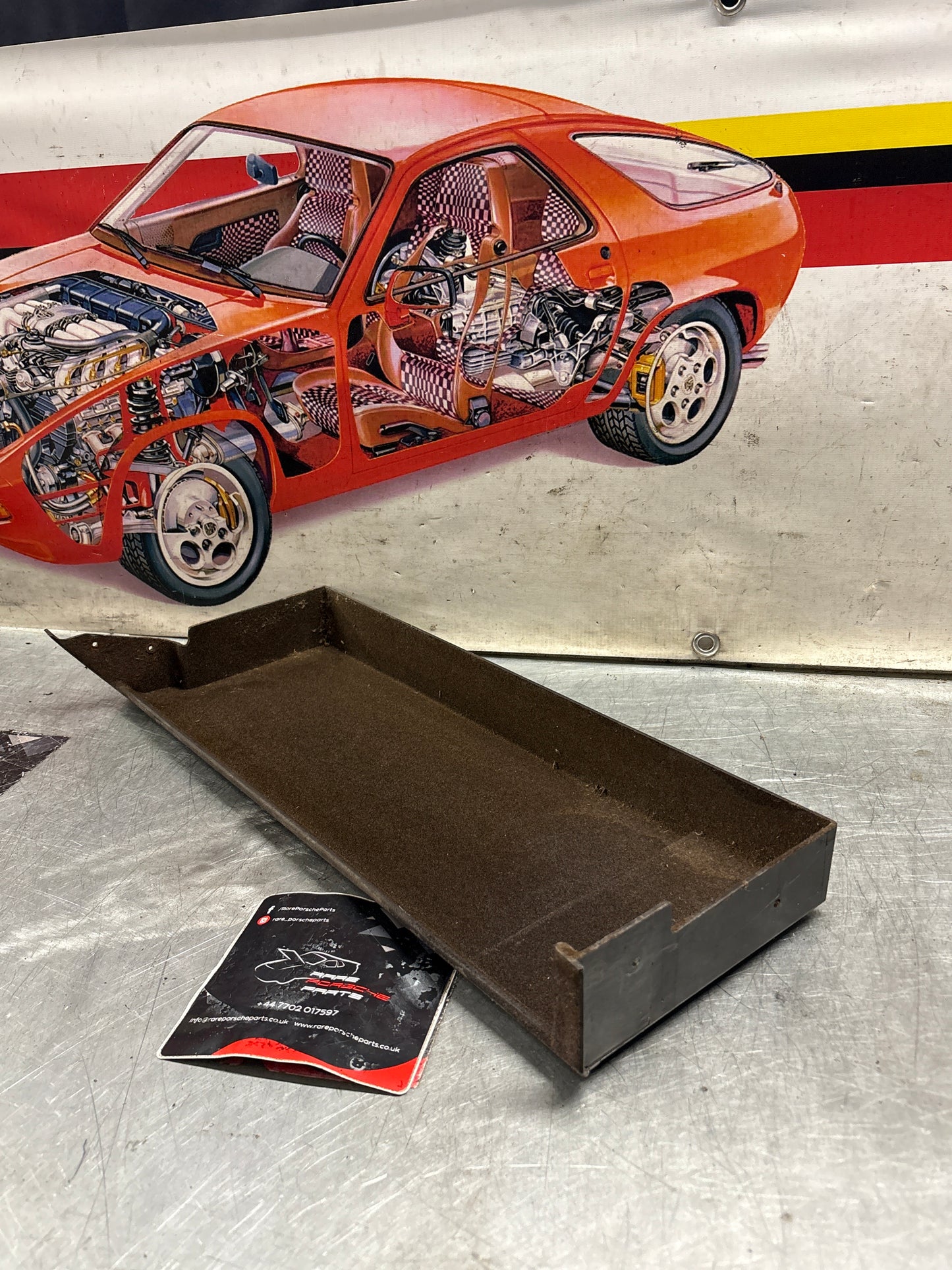 Porsche 924 944 under glove box shelf, brown 477857836 LHD only, used