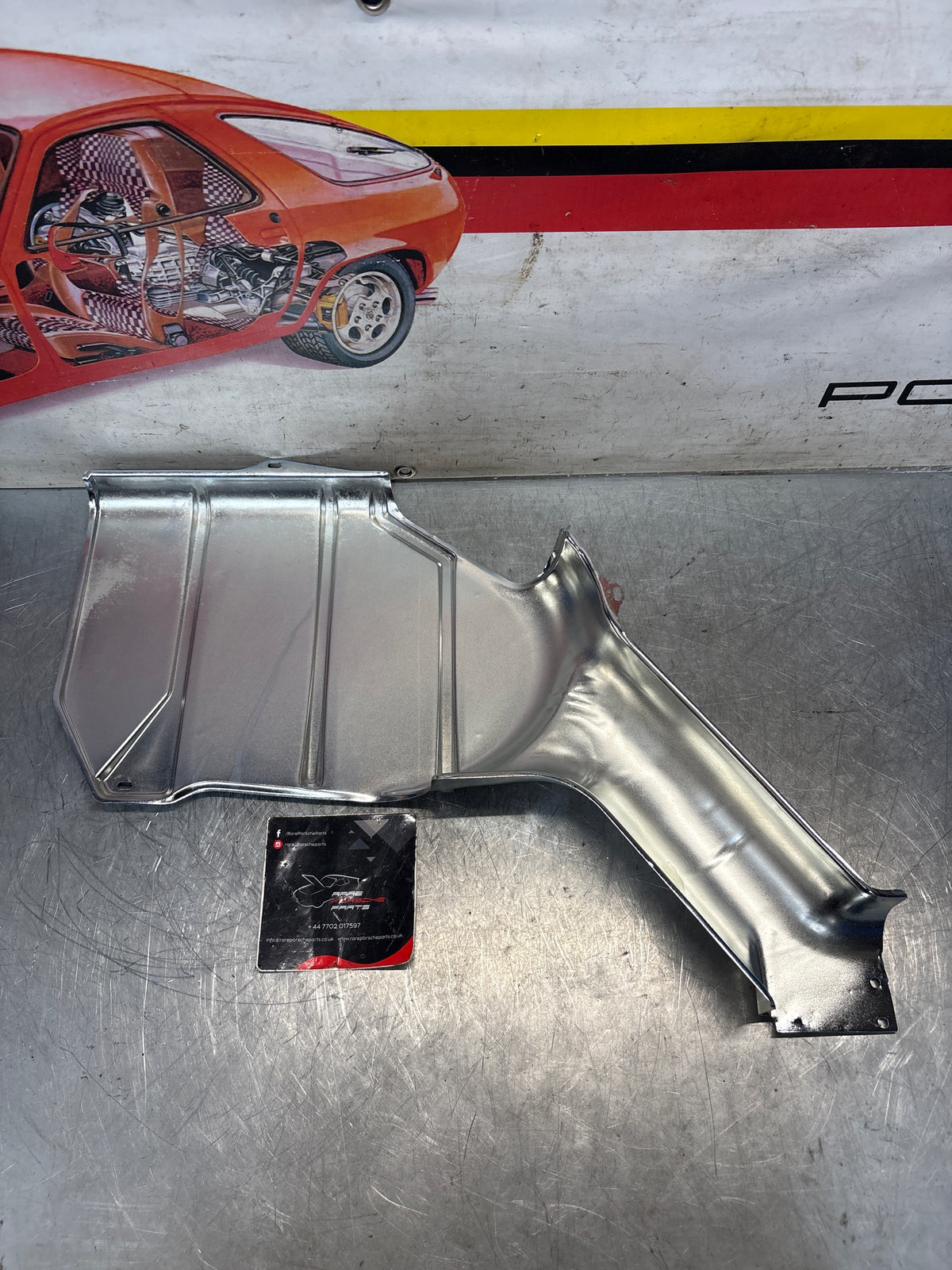 Porsche 928 S / S4 rear heat shield protection plate, refurbished 92850493204