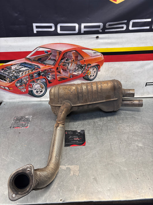 Porsche Boxster 981 main muffler, used 98111123101