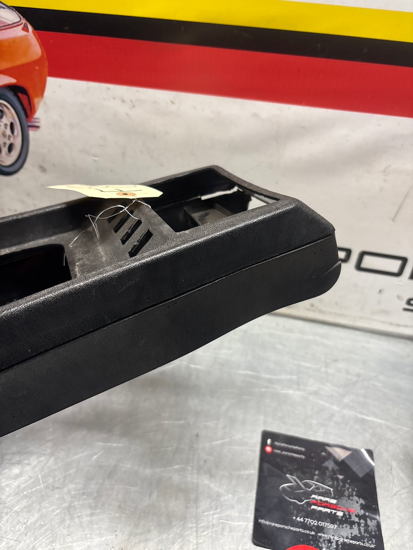 Porsche 924 centre console black, with one switch hole 477857951 used, without carpet