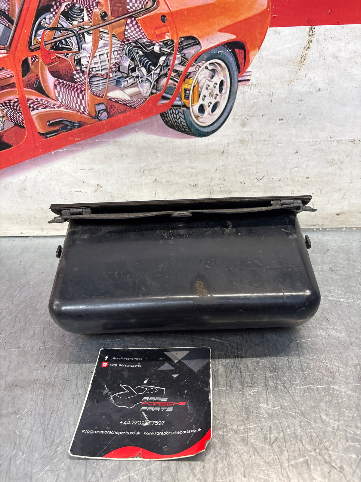 Porsche 924 glovebox with black door, used 477857095A