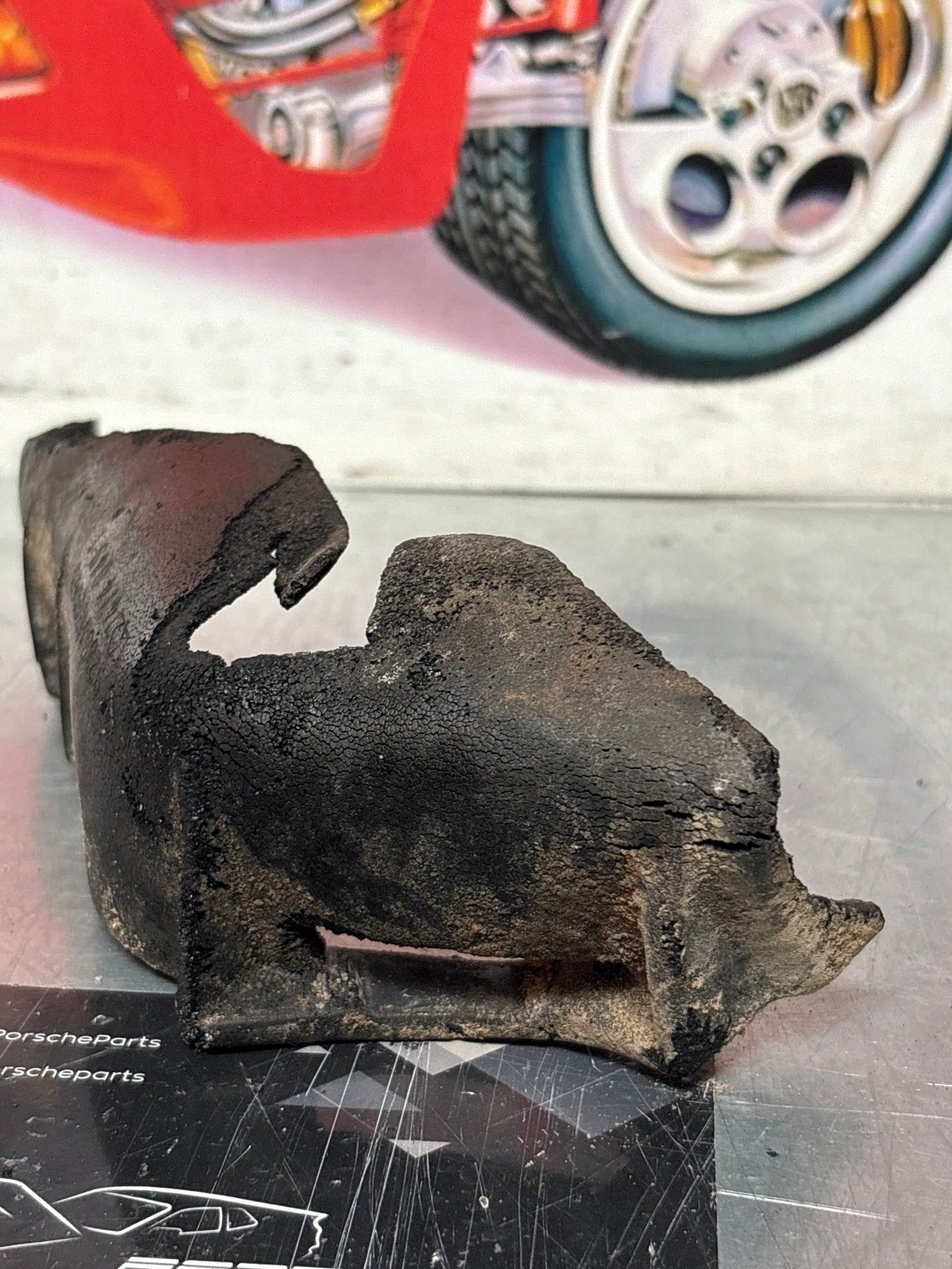 Porsche 928 control arm rubber spoiler right, used, 92834139003