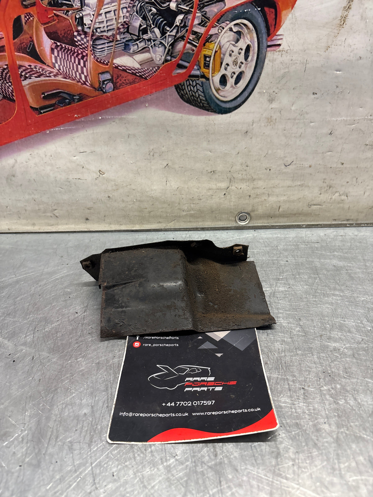 Porsche 914 air duct plate, used 022119362