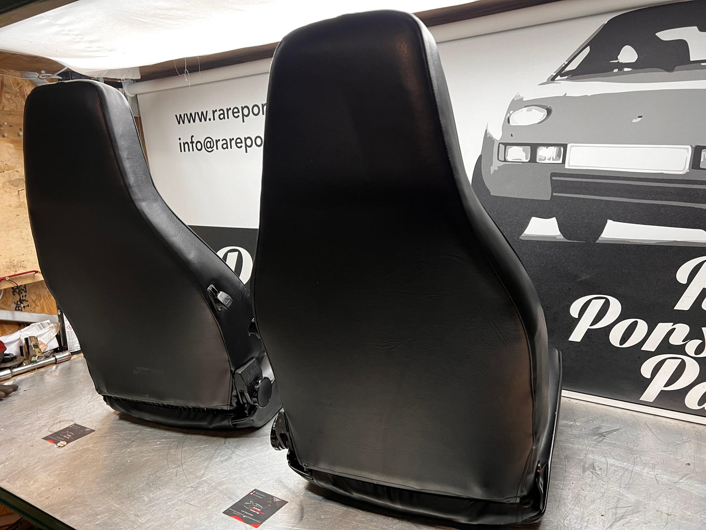 Set di sedili Porsche 924 944, gessati, frontali restaurati