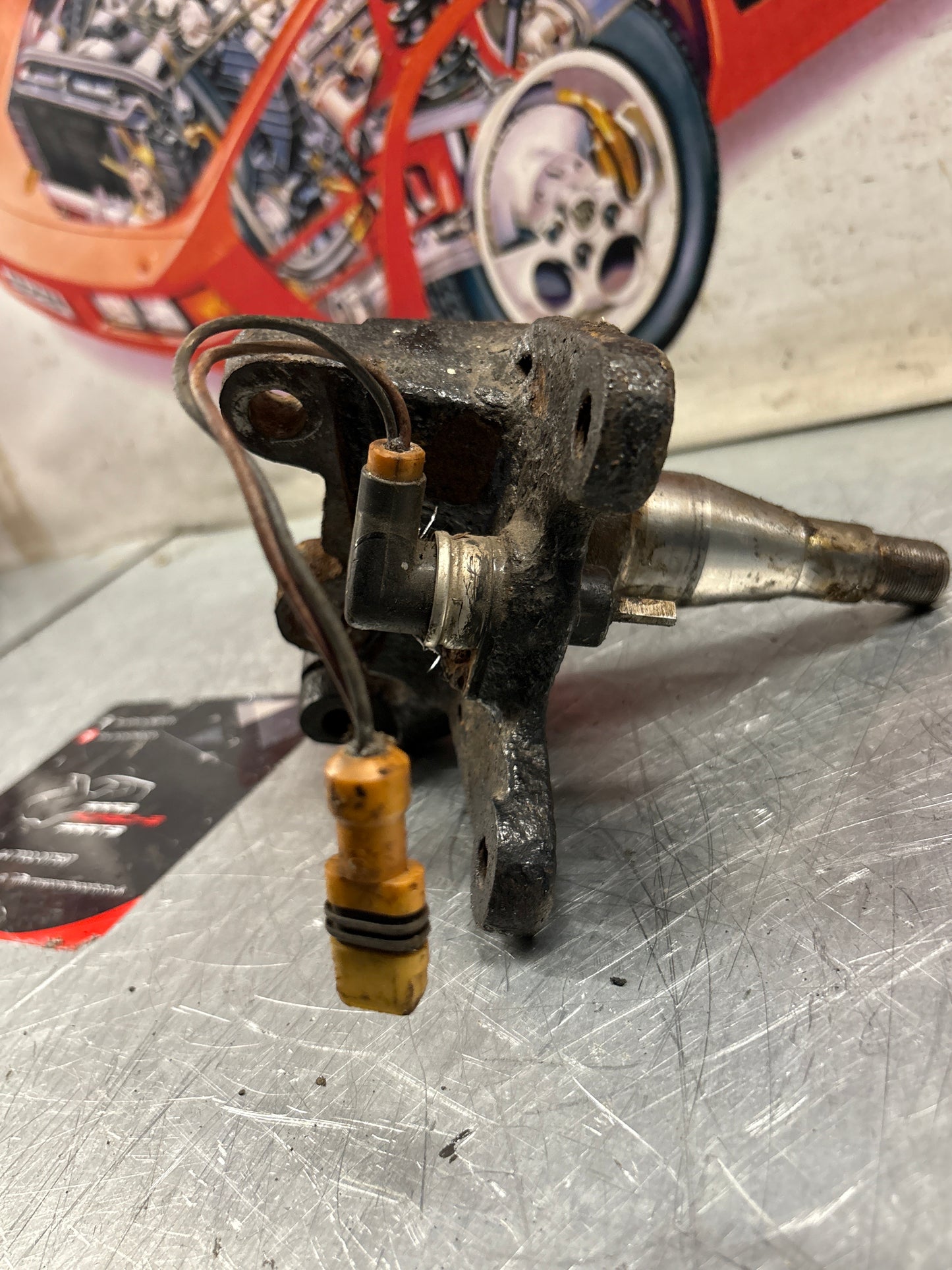 Porsche 944 S2 front right knuckle, spindle, 95134165606, used