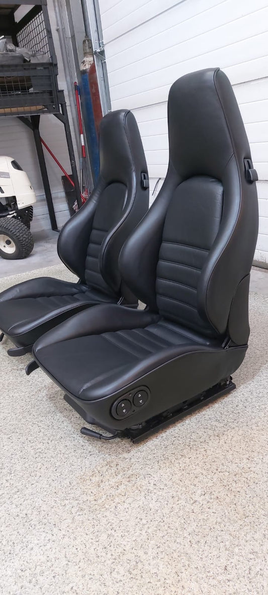 Porsche 944 968 964 pair of front Recaro sport seats black, used