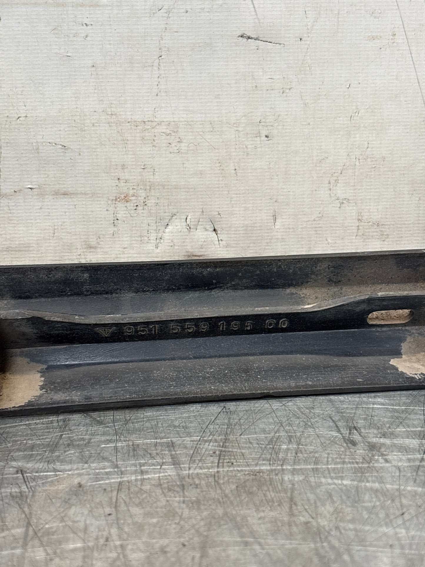 Porsche 944 lower door sill trim molding left side, used 95155919500