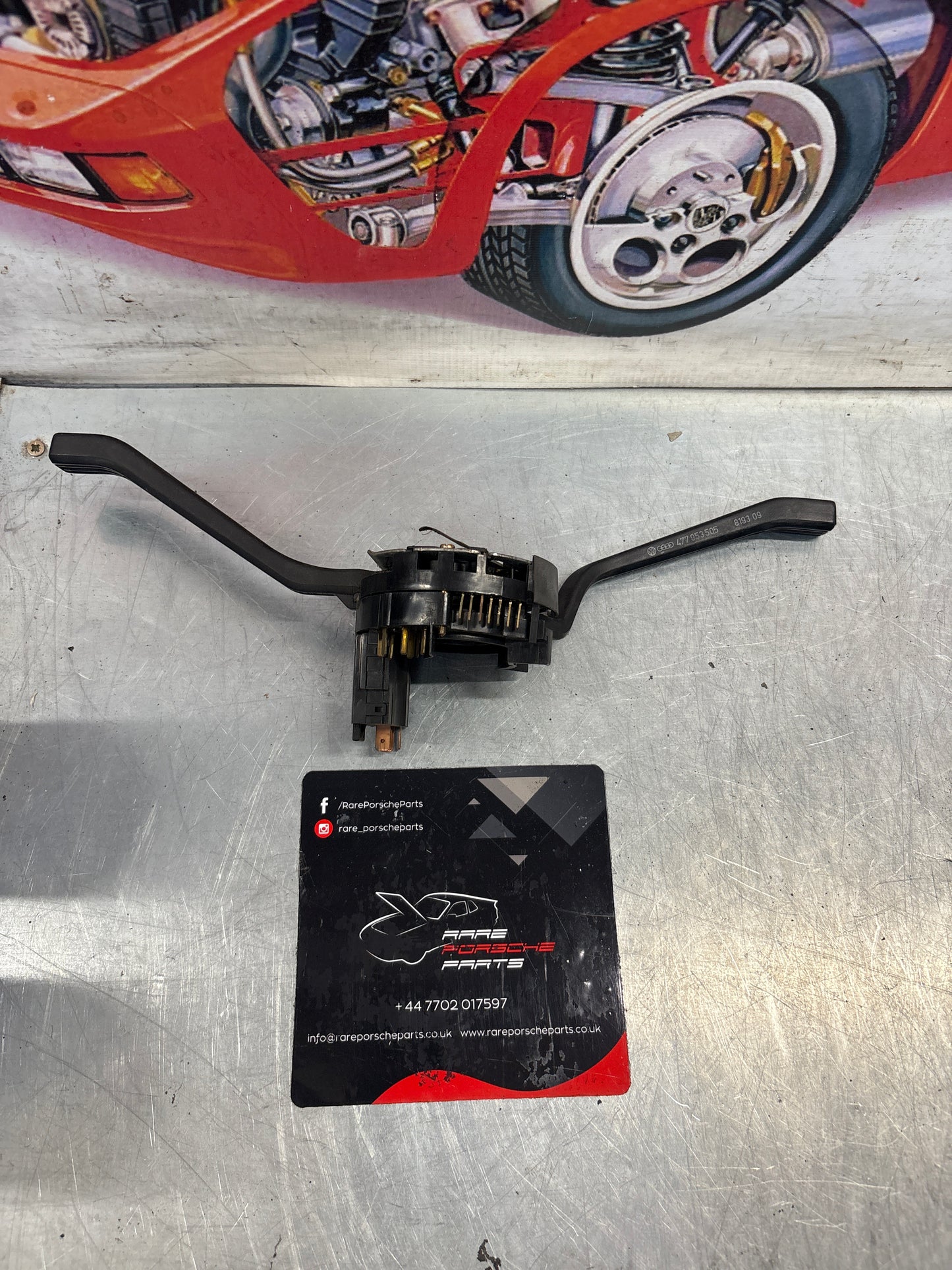 Porsche 924/944 black indicator / wiper stalk. 477953901 / 477953902 / 477953505 used