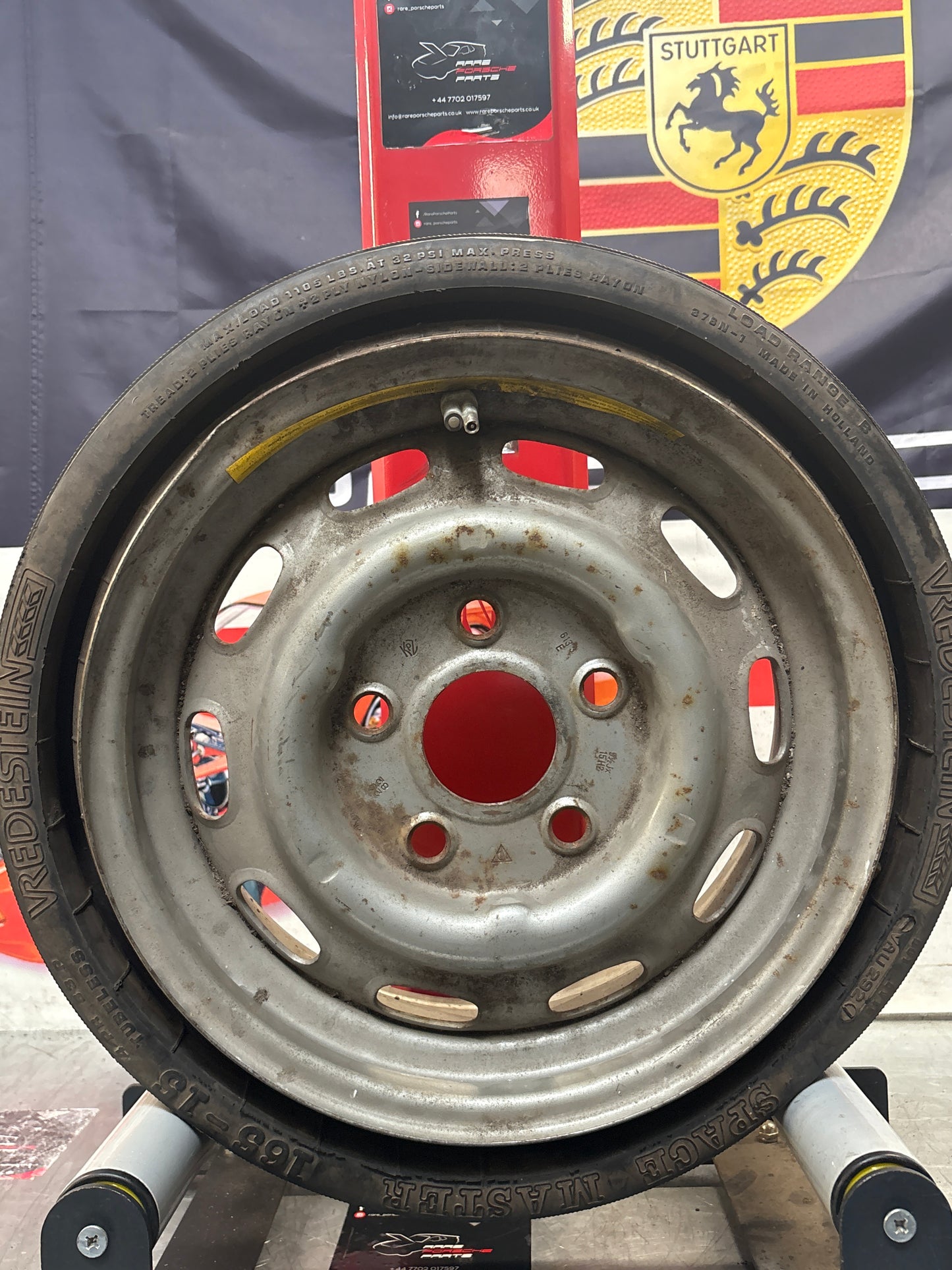 Porsche 911 944 924s spare wheel in steel with tyre, used