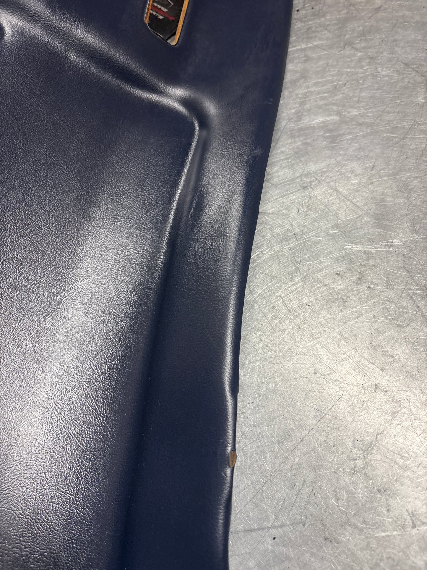 Porsche 928 sunroof mechanism cover trim, used, blue 92855552702