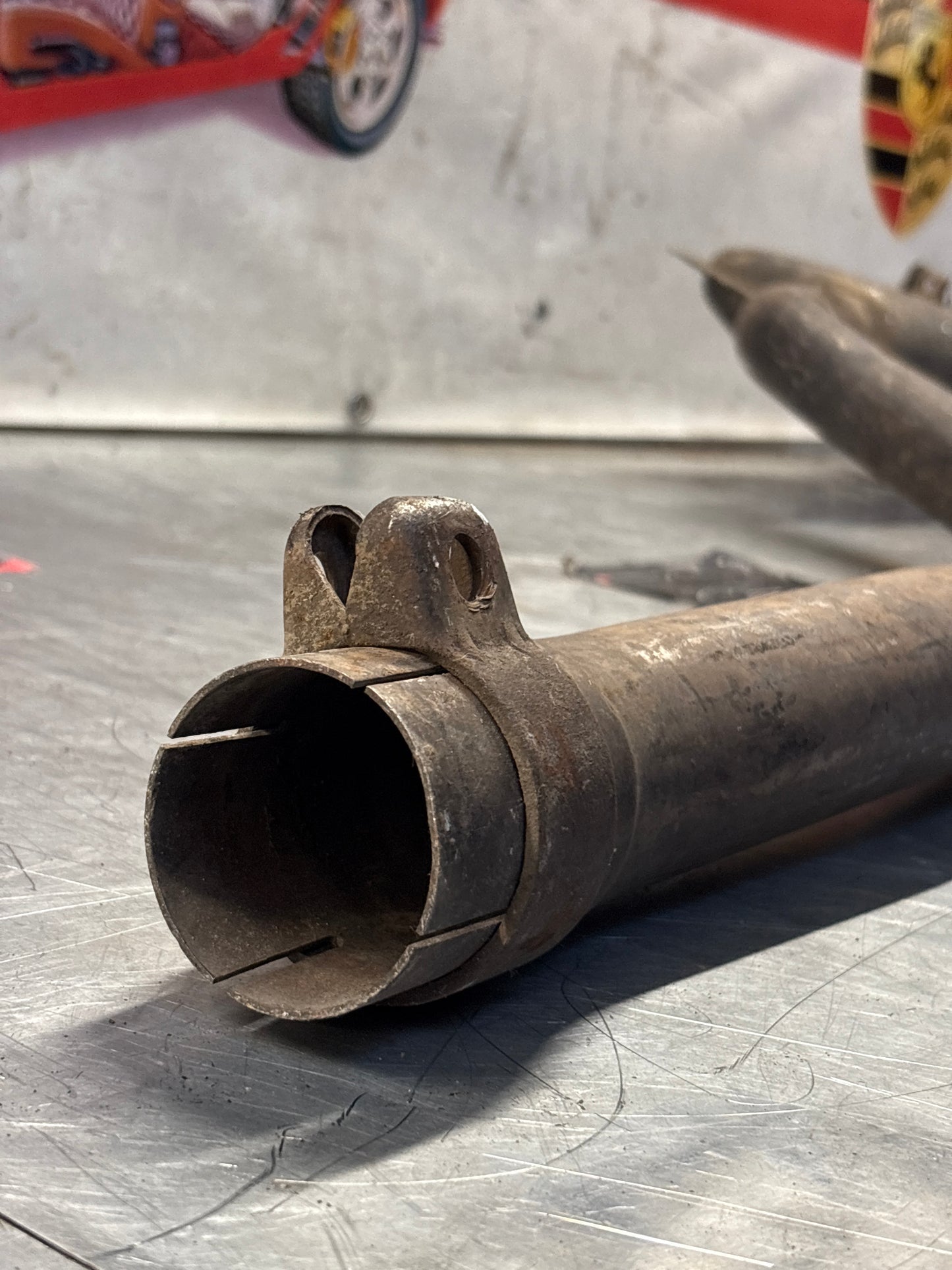 Porsche 928 S4 left middle silencer, used 92811109303