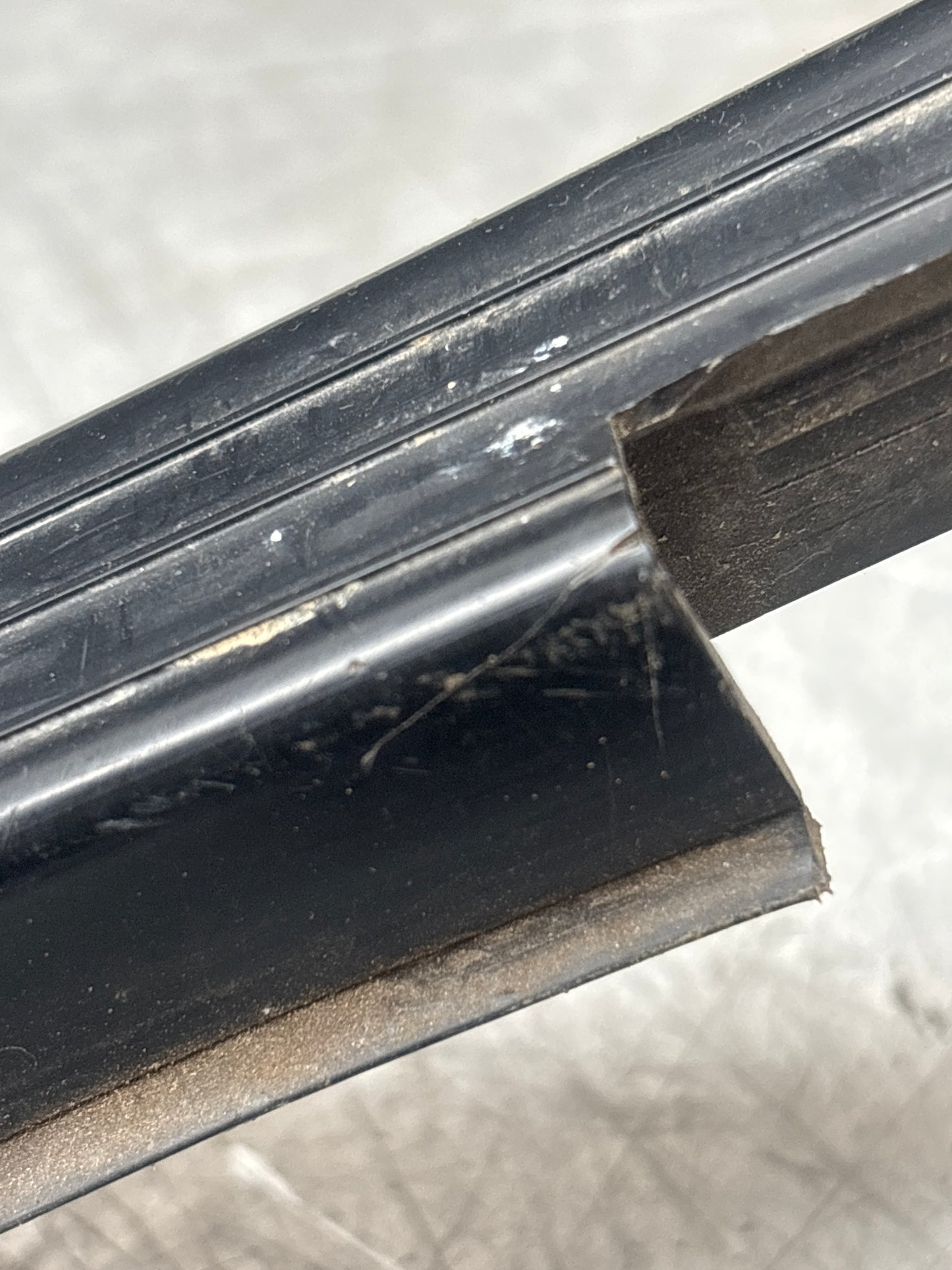 Porsche early 924/944 left sill trim, used 477853657A