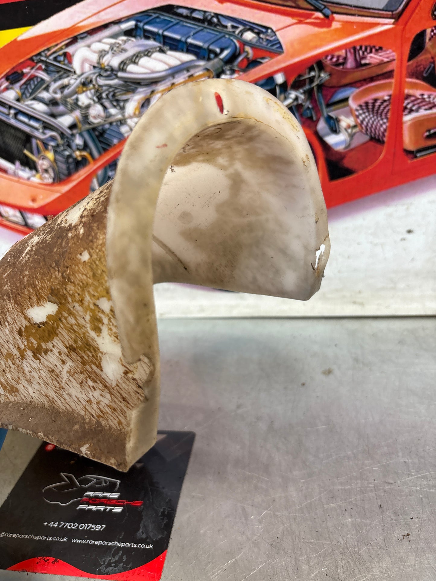 Porsche 924 76-79 filler neck cover, used 477201347C