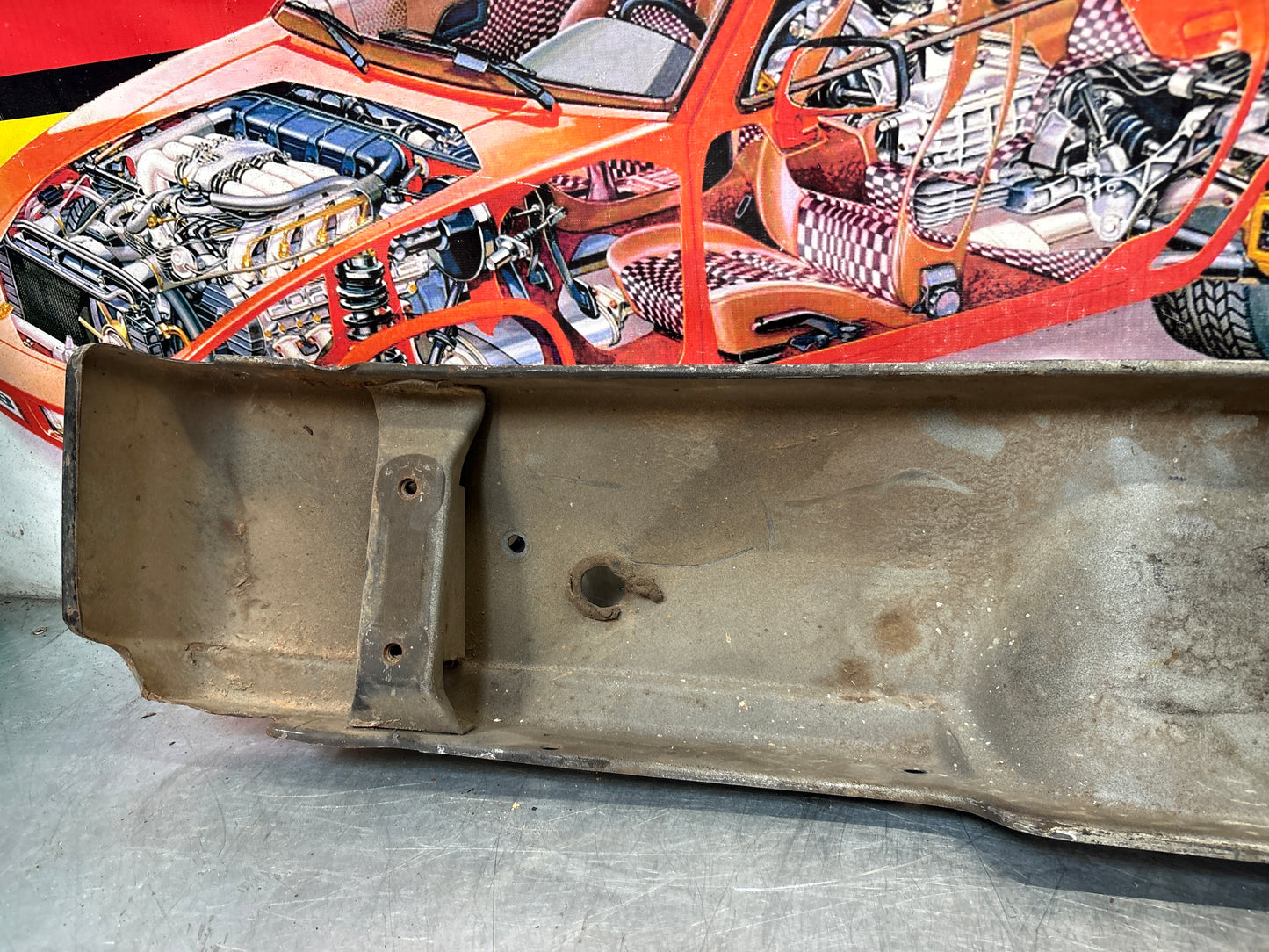 Porsche 914 rear bumper, used 91450509110