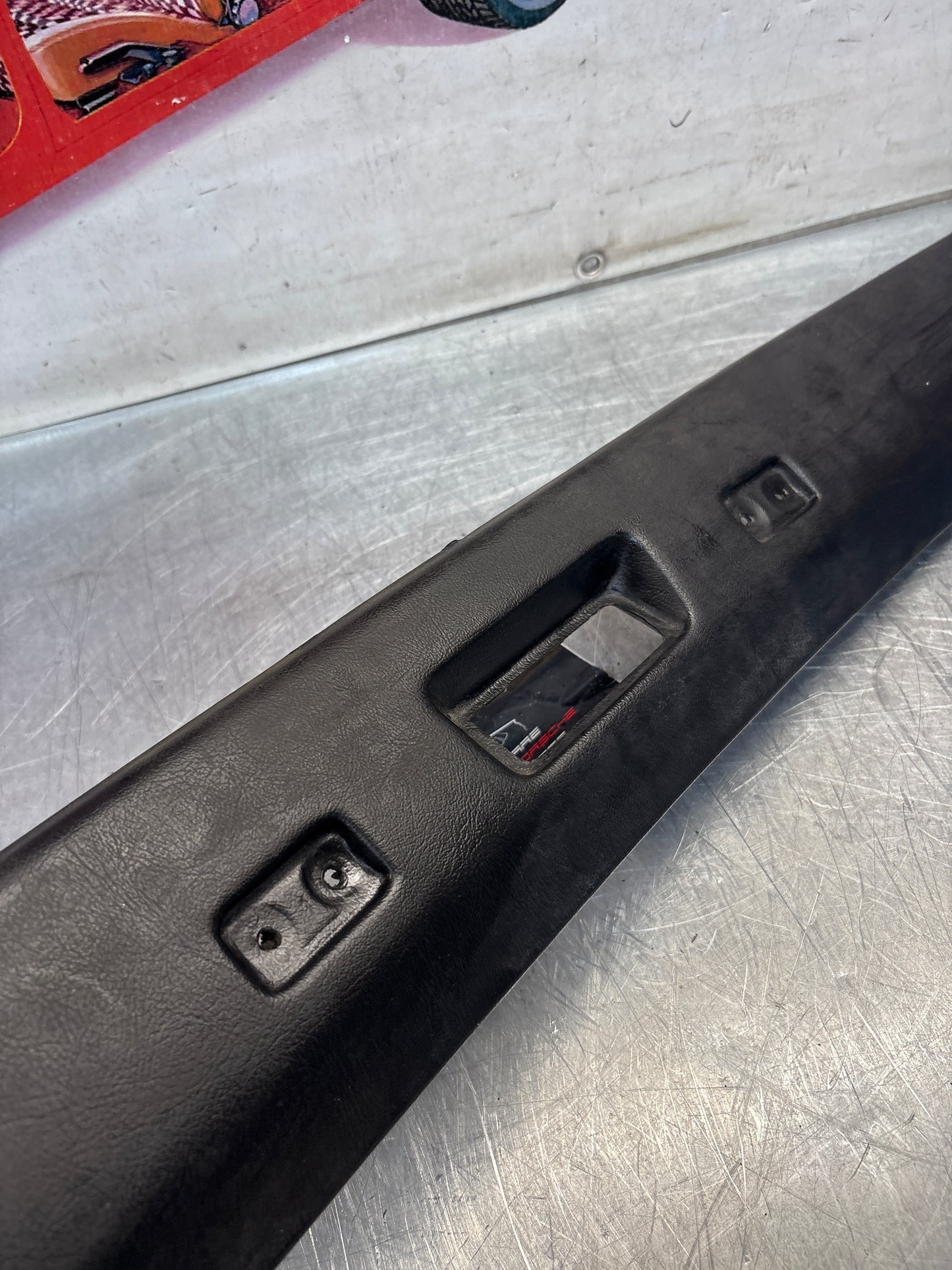 Porsche 944 / 968 front windshield panel trim, used, black 94455503700
