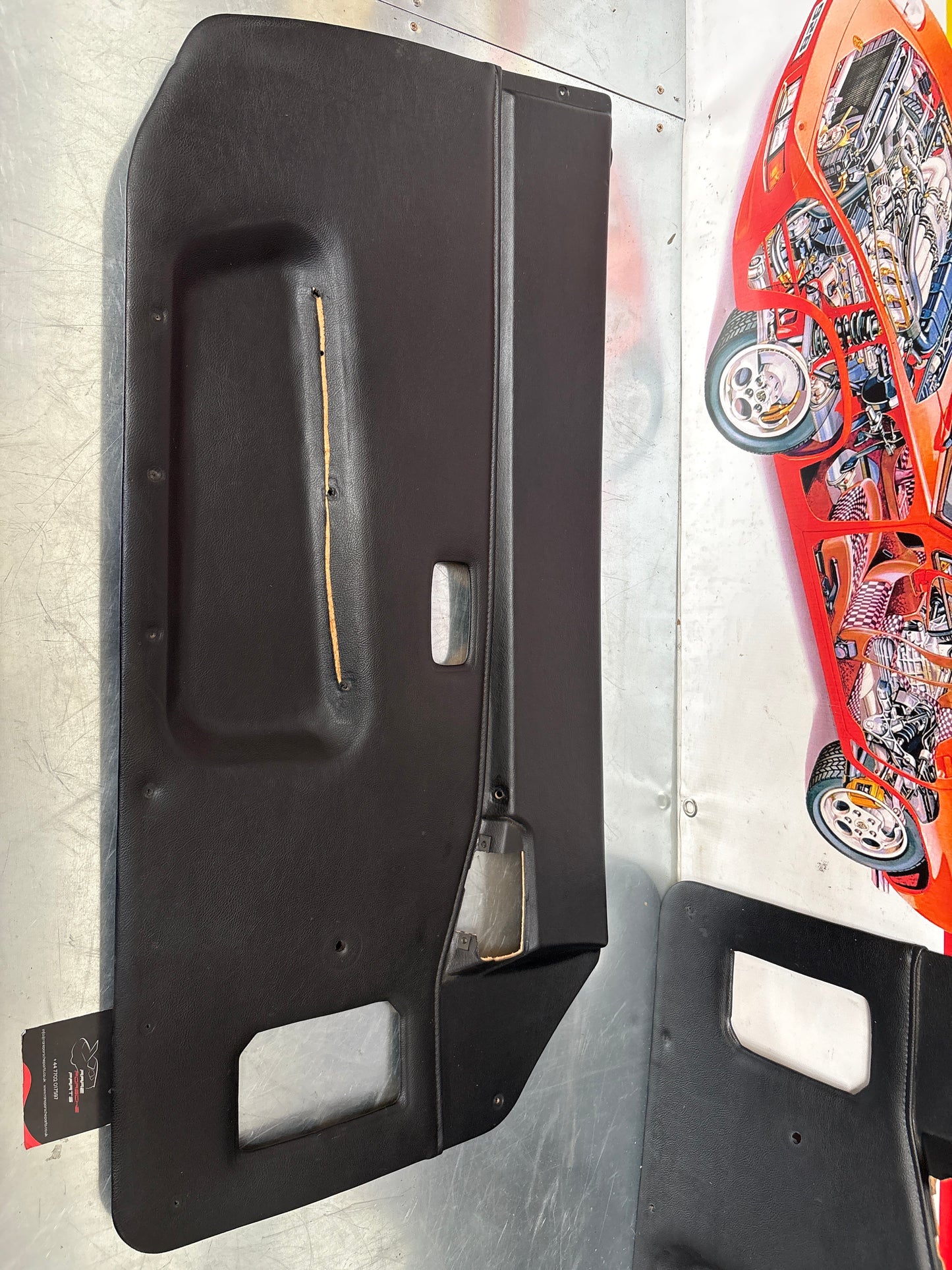 Porsche 944 pair of Used black door cards, 94455501801 / 94455501701