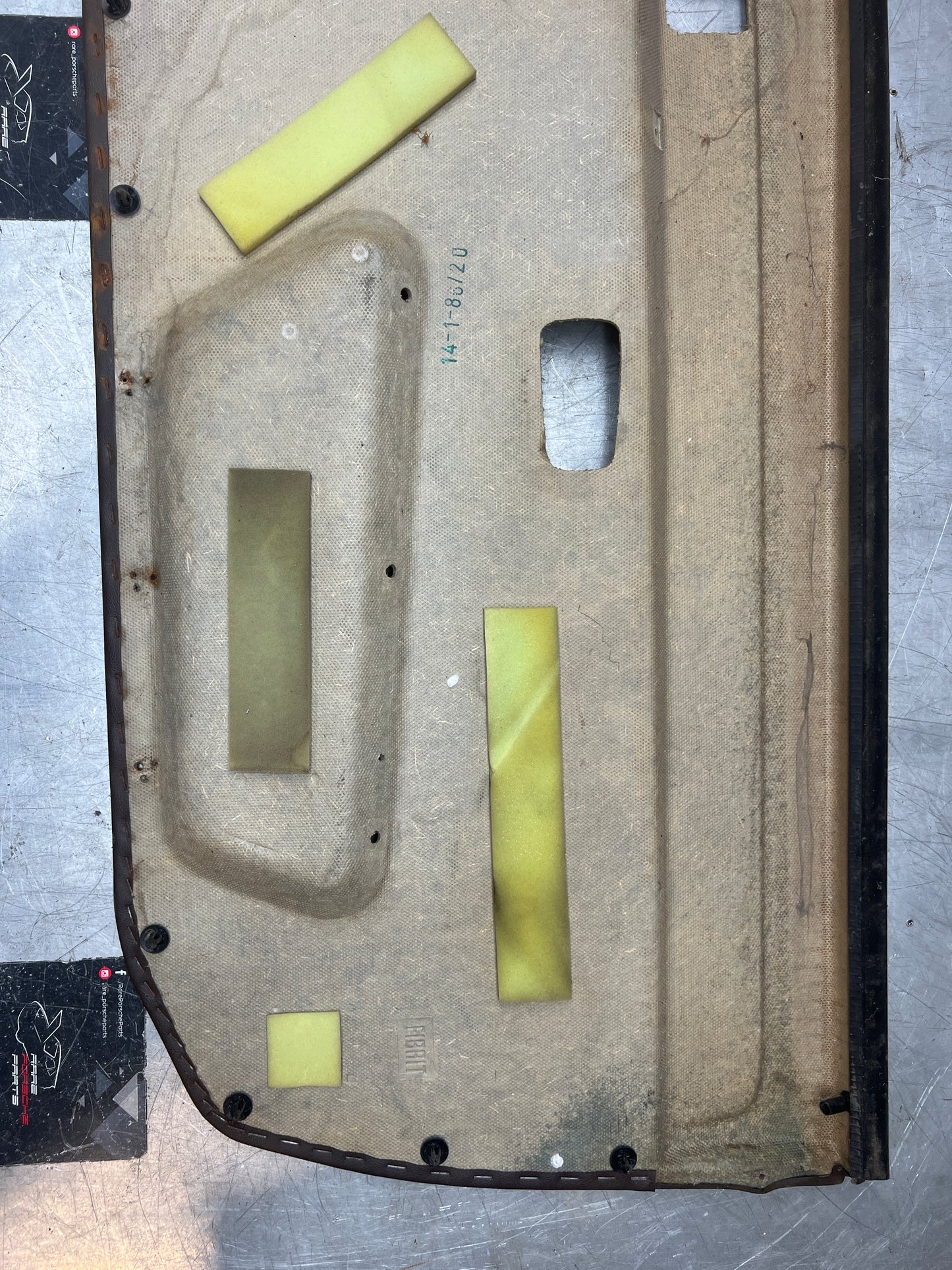 Porsche 924/944 early Porsche brown door card used condition left side, Rhd, 478867011
