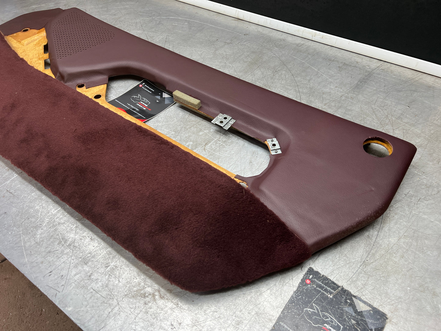 Porsche 928 Right side door card, burgundy, 92855522600 NOS