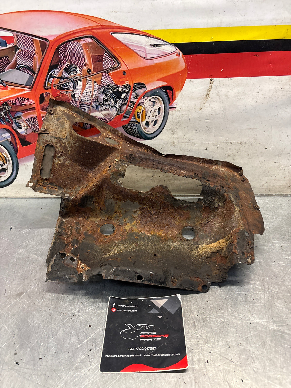 Porsche 914 cylinder cover heat shield, 022119300A Used