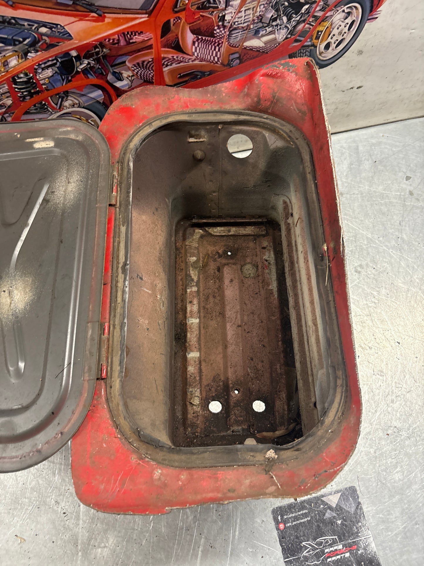 Porsche 928 Battery tray cut, 92850180502 used