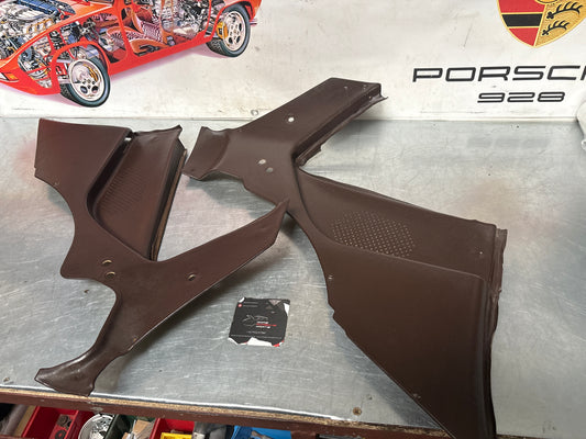 Porsche 944 924 brown rear interior C Post trims/cards. Quarter panel trim used 94455502101 94455502201