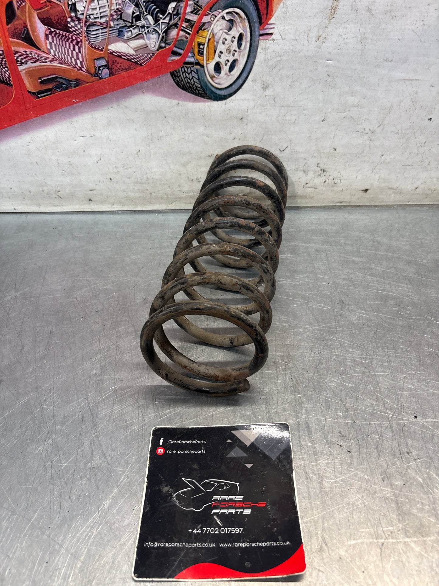 Porsche 924 / 944 M030 Sport red coil spring, used 477411105R954