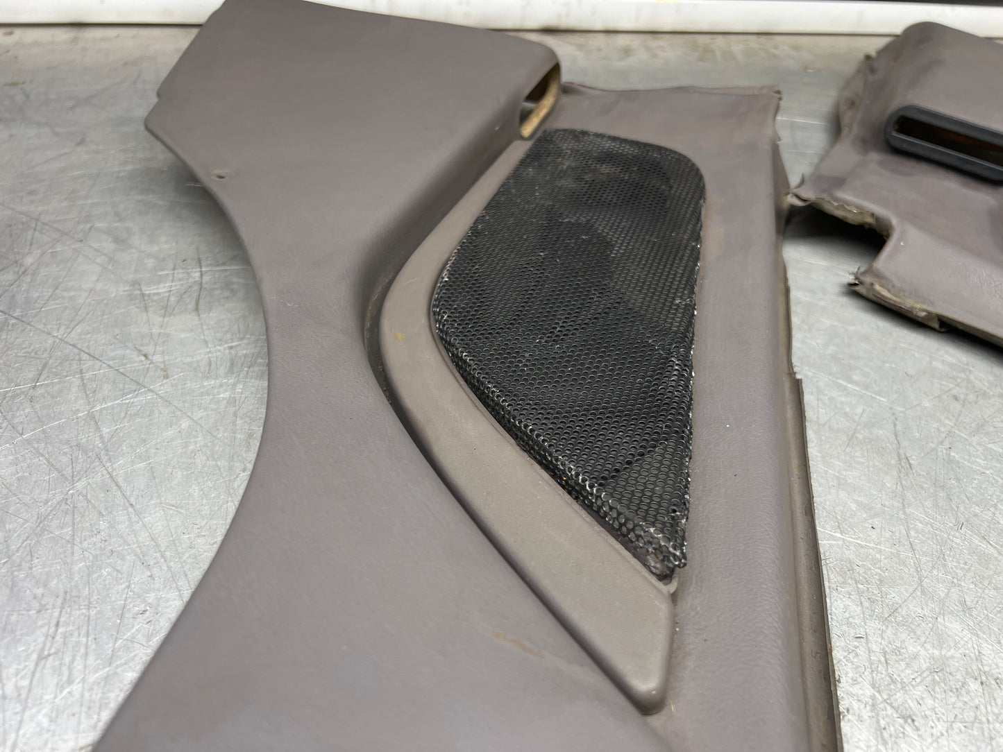 Porsche 944 Turbo S2 grey rear interior C Post trims/cards with M490 sound package, used spare or repairs 94455502113 / 94455502213