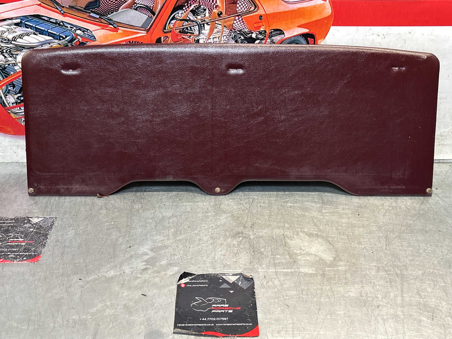 Porsche 928 sun roof headliner trim, burgundy, used 92856406950LG7