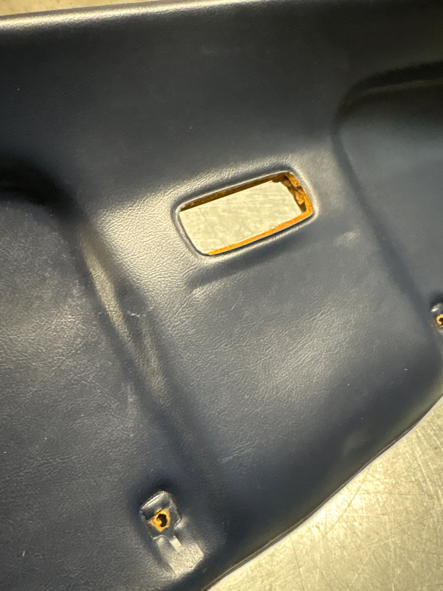 Porsche 928 sunroof mechanism cover trim, used, blue 92855552702