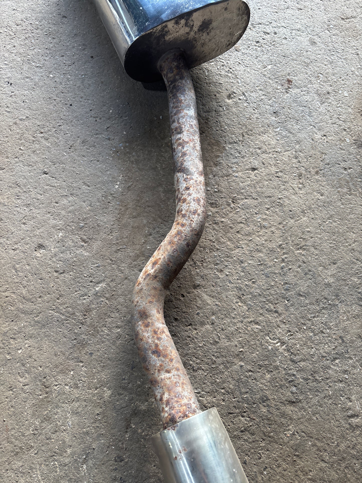 Porsche 944 S S2 Dansk exhaust system rear muffler, used 94411104103