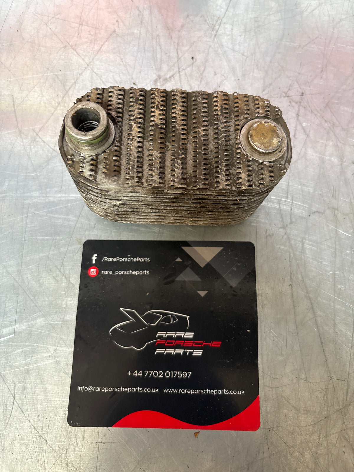 924s Radiator Porsche 924S 944 oil-water radiator, oil cooler, heat exchanger 944107 ...