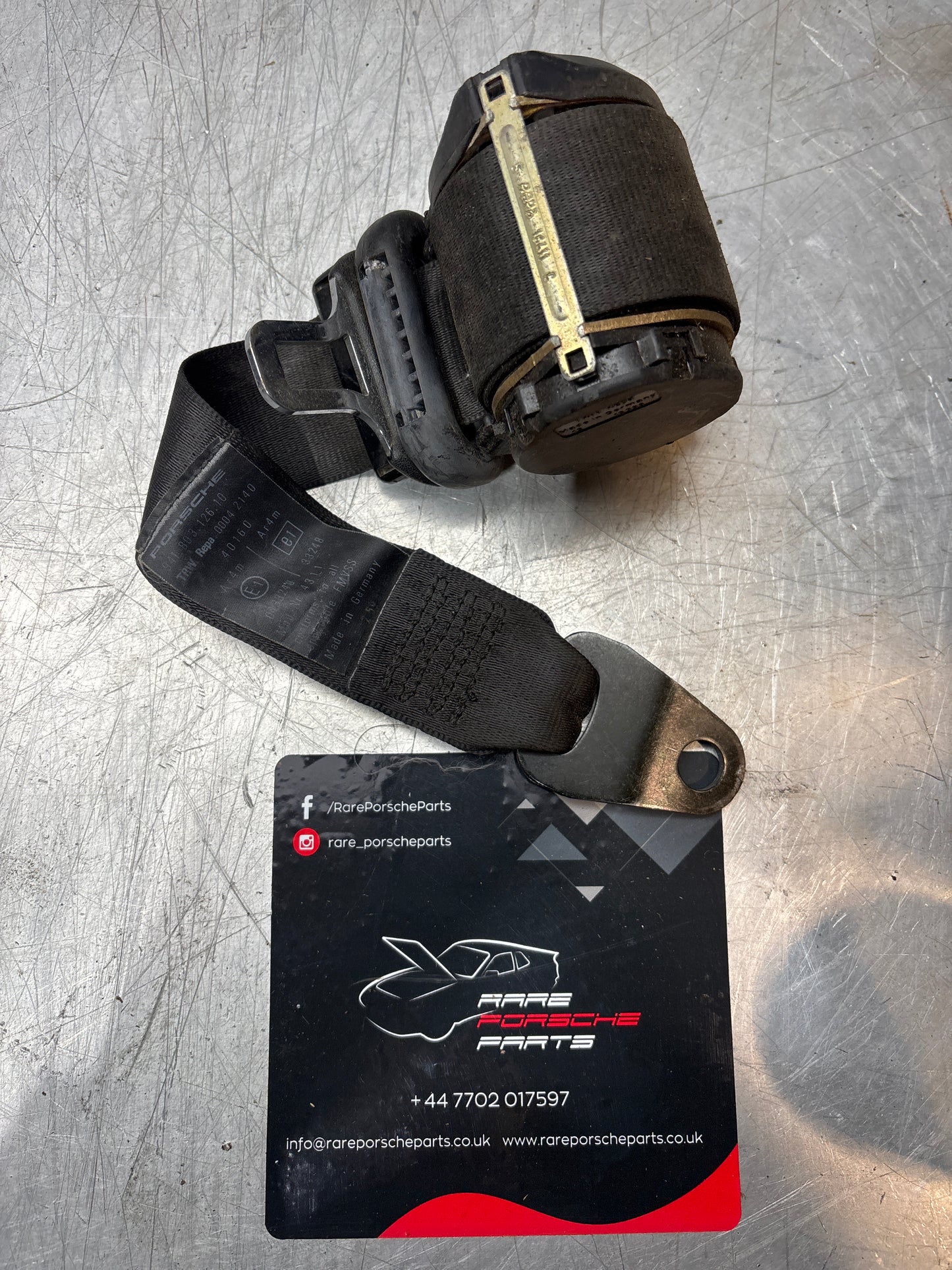 Porsche 944 Convertible Cabrio front right O/S seat belt 94180312610, used