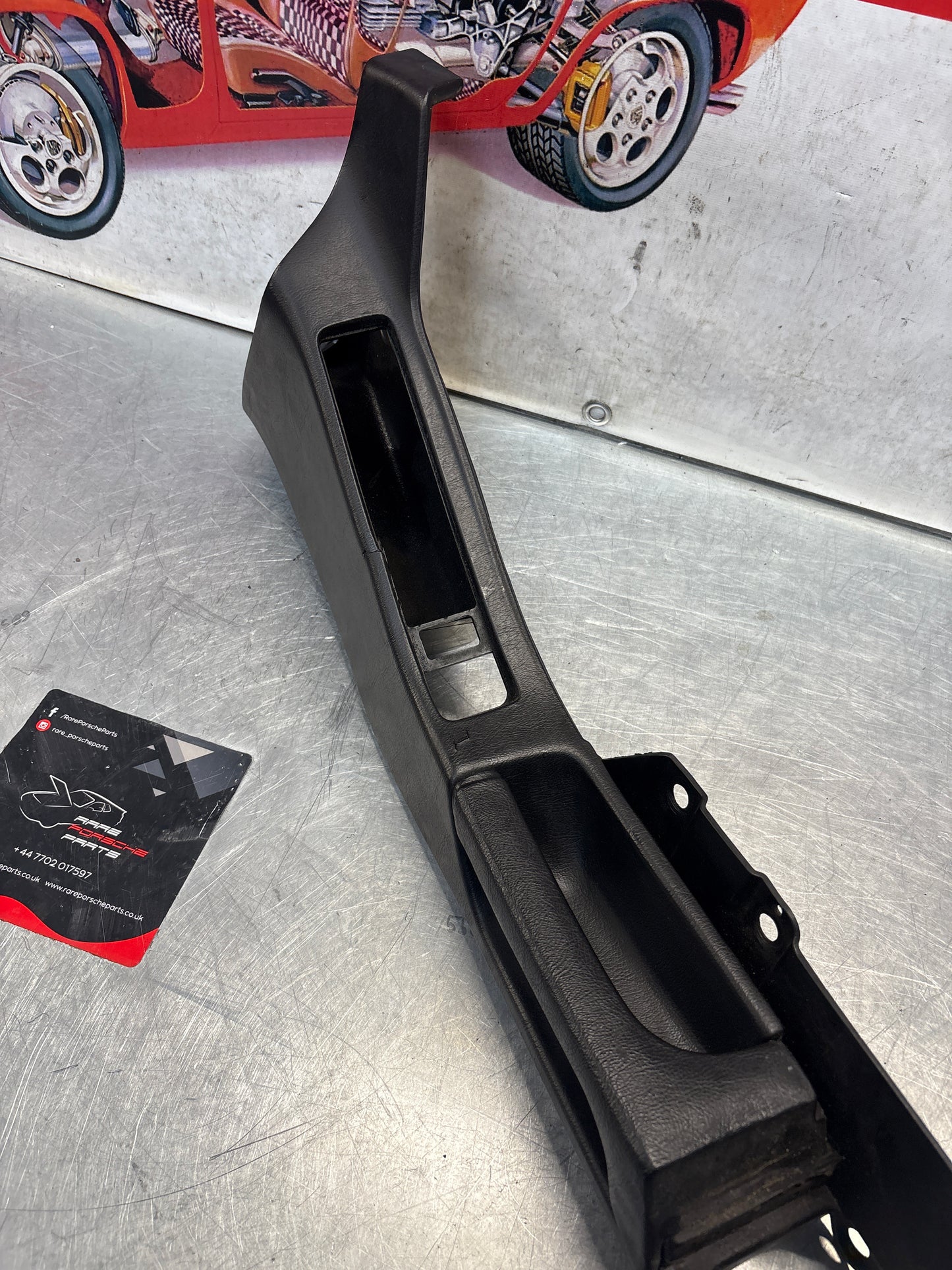 Porsche 928 black door armrest, right, off side, 92855510203, used