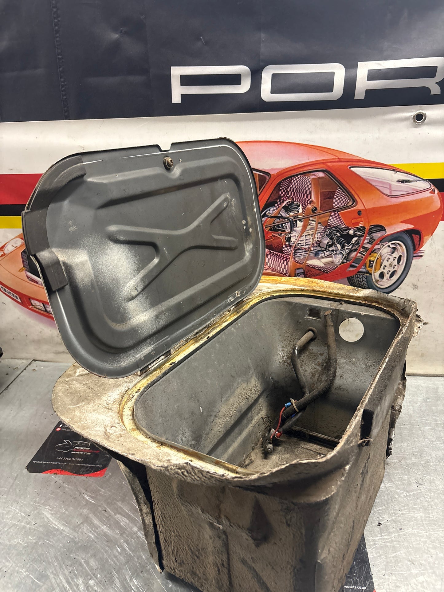 Porsche 928 Battery tray cut, 92850180502 used