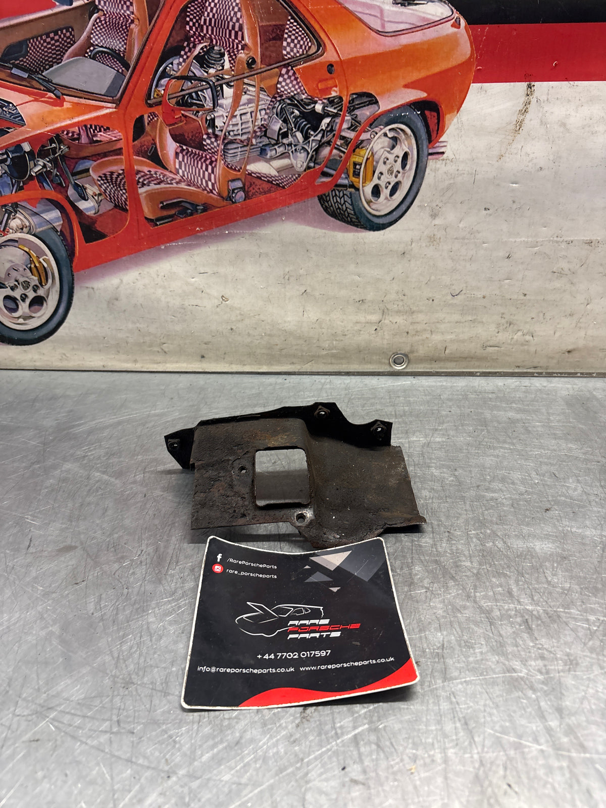 Porsche 914 air duct plate, used 022119362A