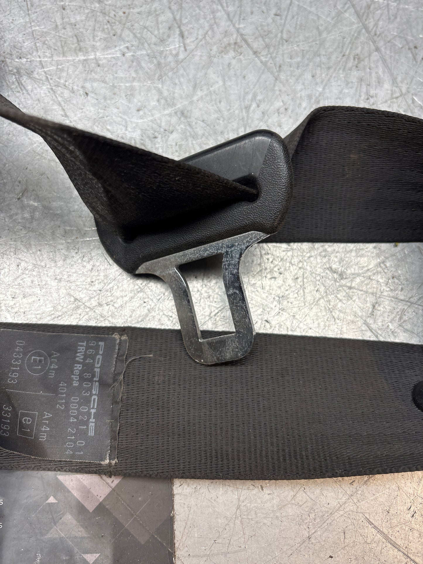 Porsche 911 964 rear left N/S seat belt, used, 96480302101