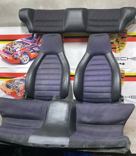 Porsche 924 944 pair of manual Porsche scripted seats, used