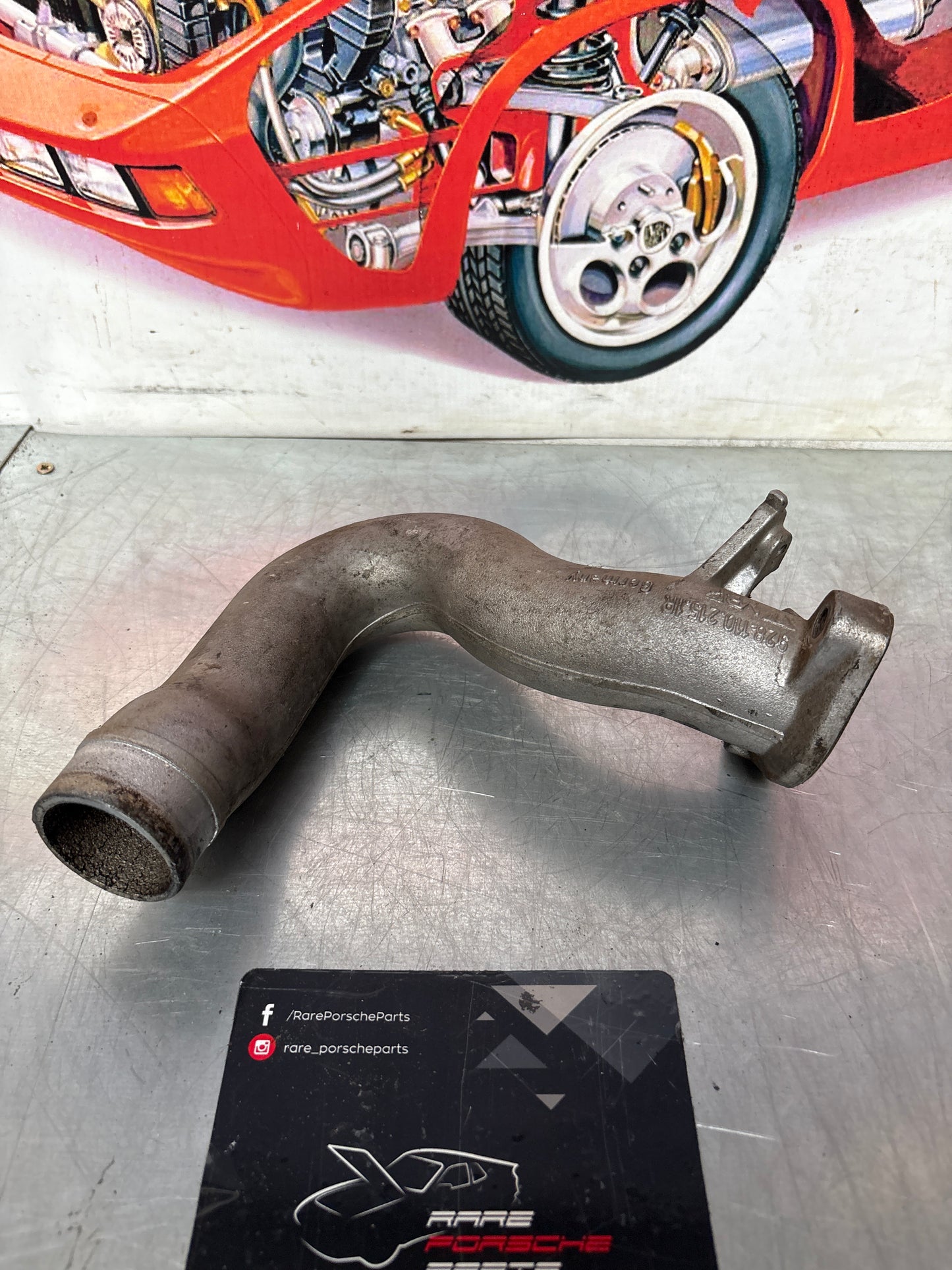 Porsche 928 S Left air intake manifold, used 9281102151R