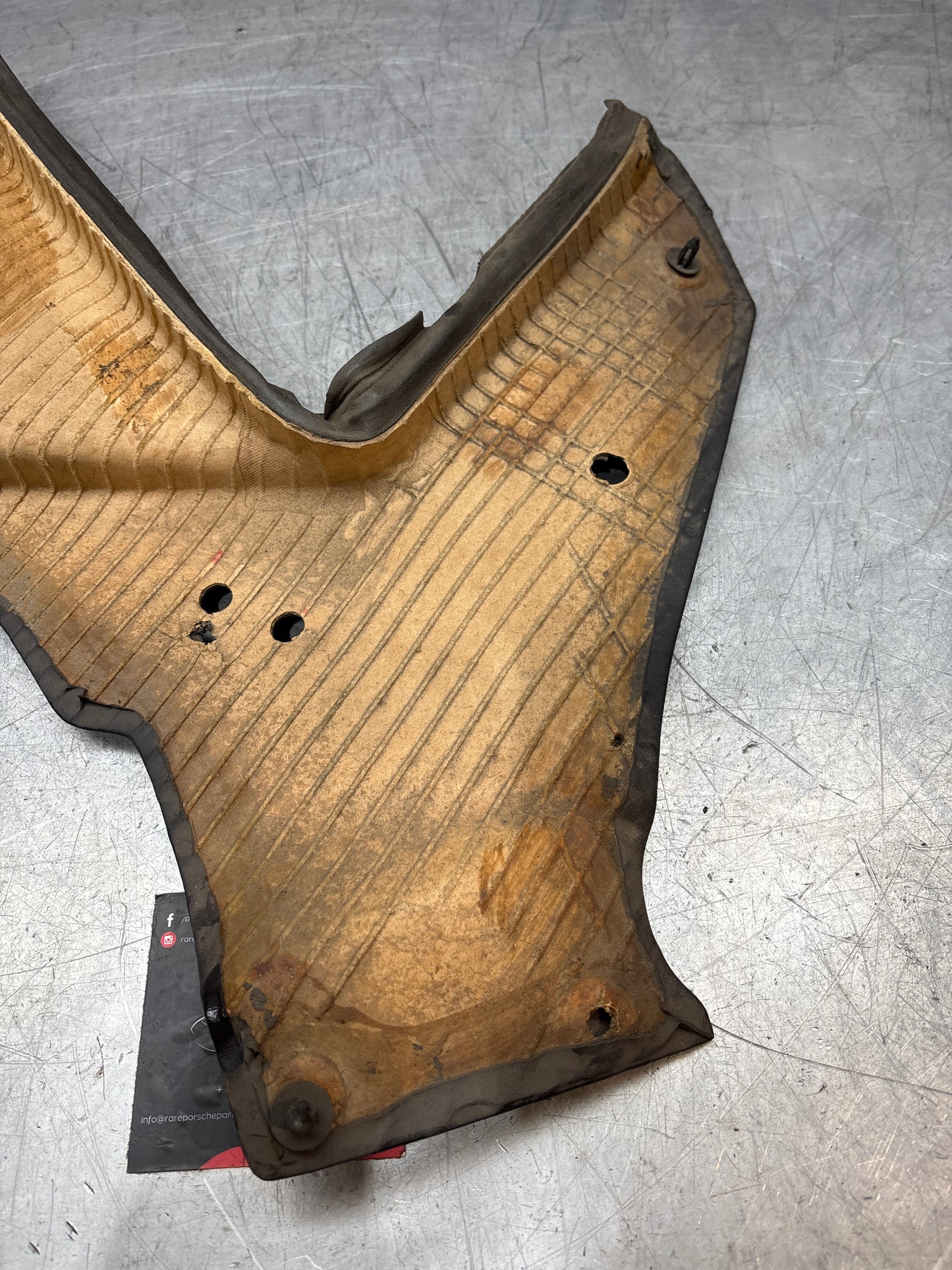 Porsche 944 924 black left rear interior C Post trim /card . Quarter panel trim used, 94455502101