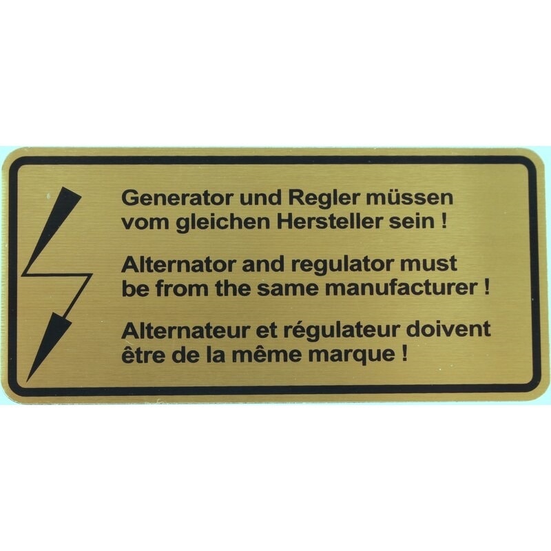 Porsche 911 912 914 Alternator Sticker, 90100650800 New